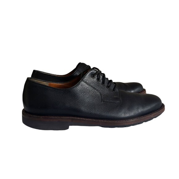 Salvatore Ferragamo Studio Pebble Grain Leather Shoes Black Oxford Derby Men Sz8 main image 6